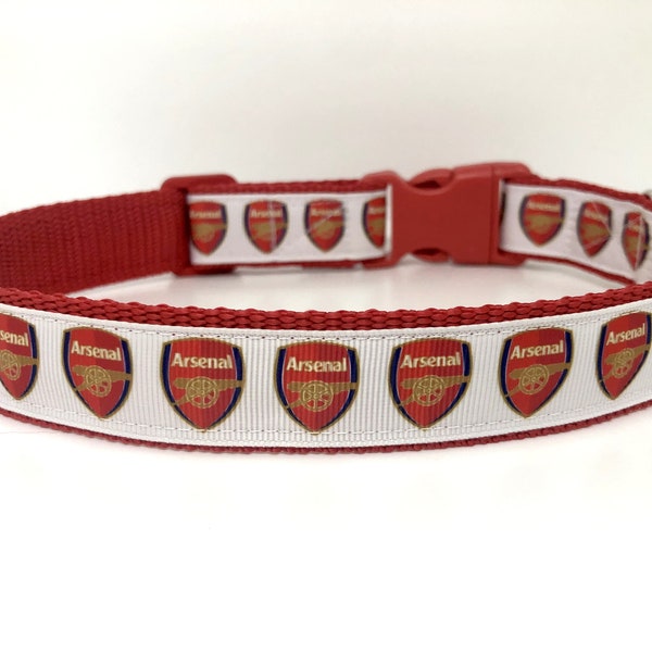 Arsenal - Small/Medium/Large - Handmade Dog Collar