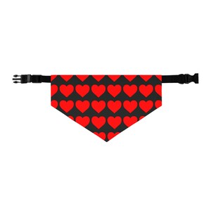 Dog Bandana Collar: Love Hearts - Stylish and Adjustable, Unique Dog Lovers Gift, Fun and Trendy, Gift for Pet Parents