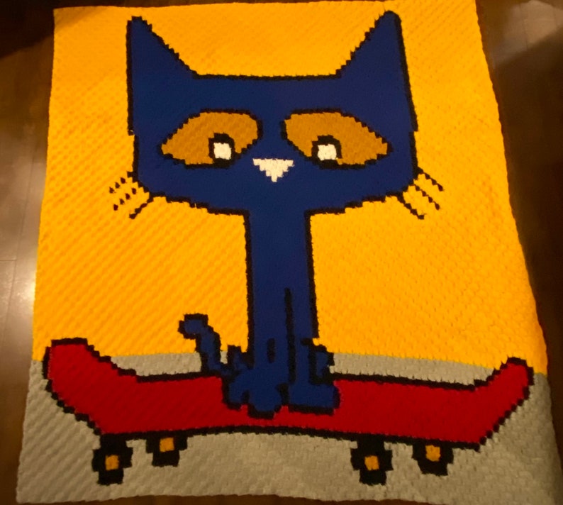 Pete the Cat C2C Blanket Pattern Etsy