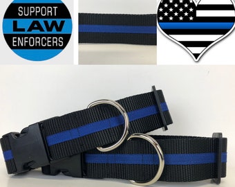 thin blue line dog harness