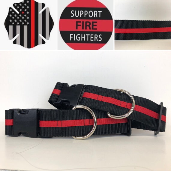 thin red line dog collar