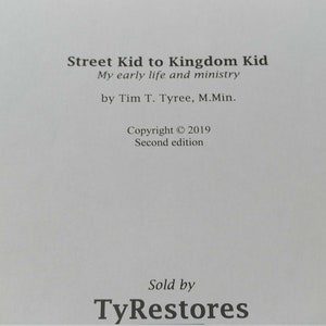 autobiography digital download .pdf - &quot;Street Kid to Kingdom Kid&quot; 2019