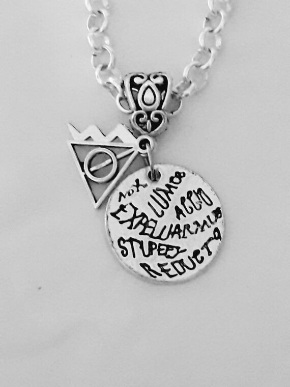 NECKLACE Harry Potter Inspired Mischief Managed with Pillow Gift Box Kids Girls