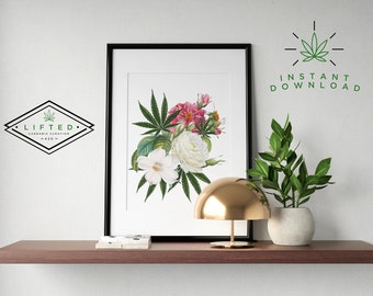 Stoner Poster, Wall Art Digital Download, Cannabis Print, Weed Decoration, Stoner Gift, Weed Poster, Stoner Room Decor, Marijuana Poster