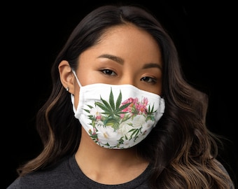 Marijuana Accessory, Cannabis Accessory, Marijuana Face Mask, Cannabis Face Mask With Nose Wire,  Premium Face Mask