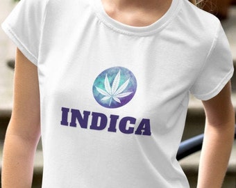 Indica Crop Tee, Marijuana Shirt, Cannabis Apparel, Stoner Aesthetic, Stoner Gift for Her, Stoner Essential, Stoner Shirt