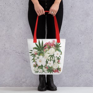 Tote Bag for Woman, Cannabis Tote Bags for Women, Marijuana Tote Bag, Stoner Gift for Mom, Stoner Essential Gift for Girlfriend image 2