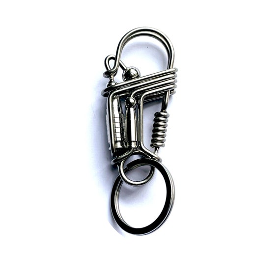 Handmade Brass / Stainless steel keychain hook clip pants loop key