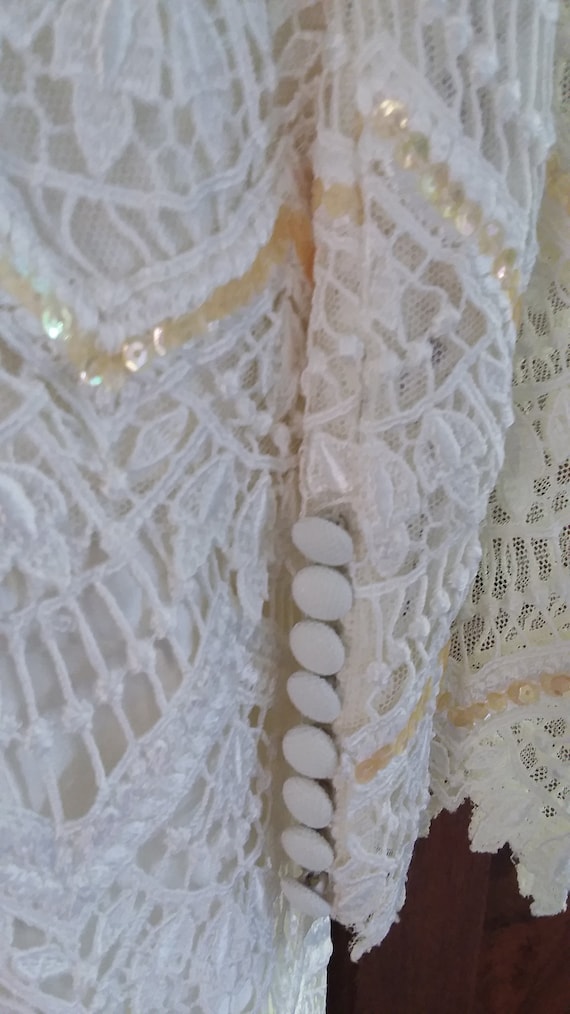 Wedding Dress, Fully Beaded, Long Sleeve - image 2