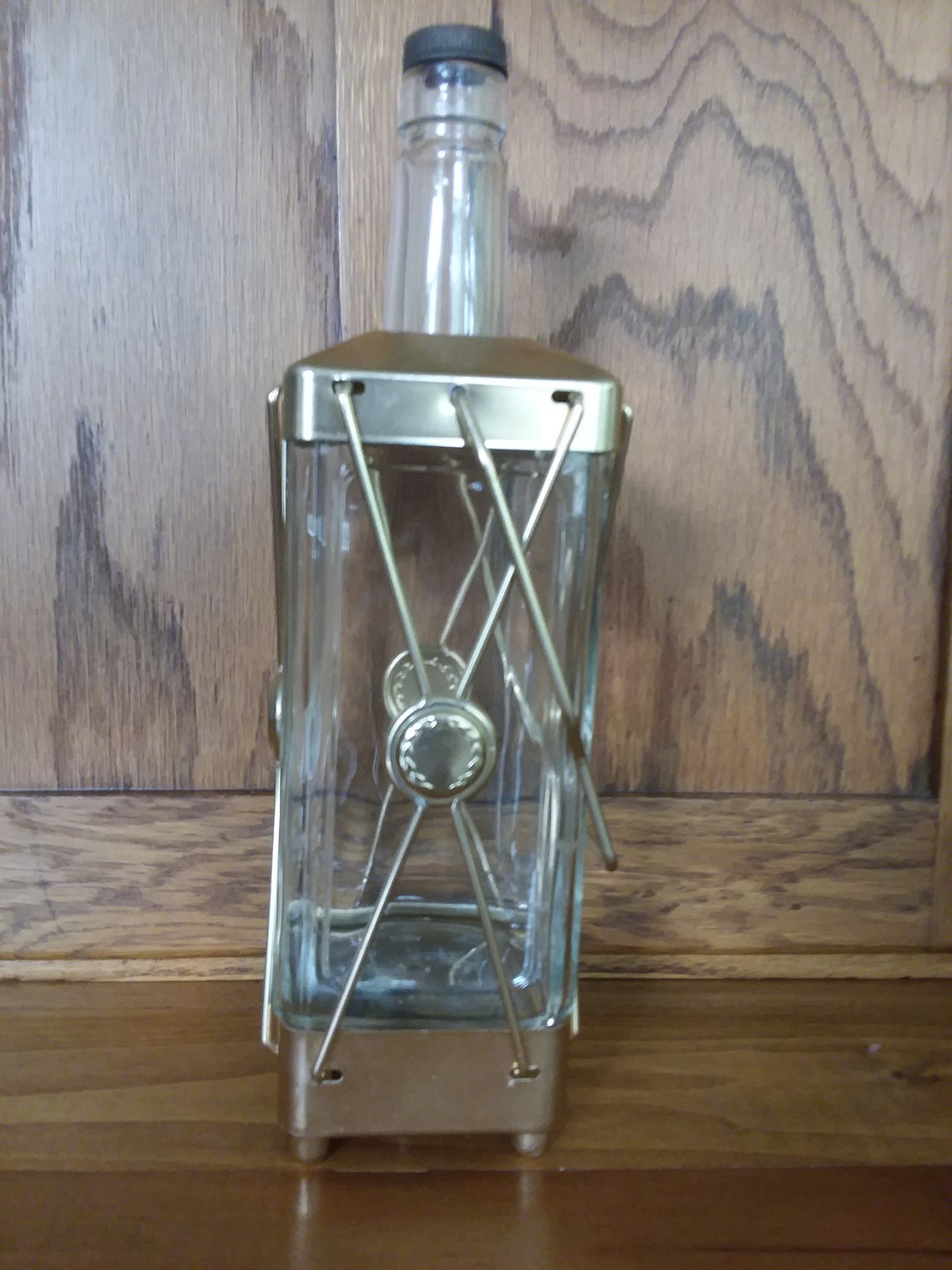Vintage Collectible MUSIC BOX Liquor Bottle in Gold Lantern Etsy