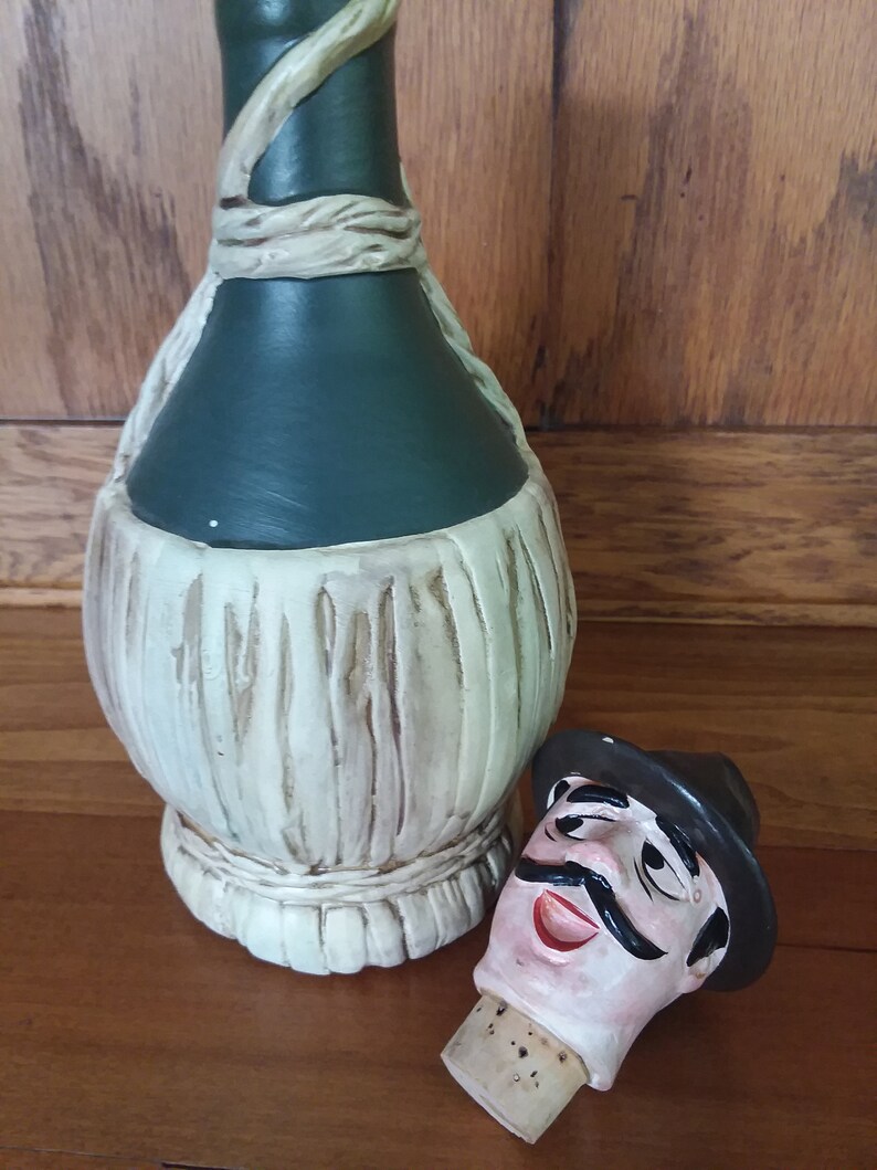 Vintage Ceramic Liquor Decanter Gentleman with Hat and Etsy