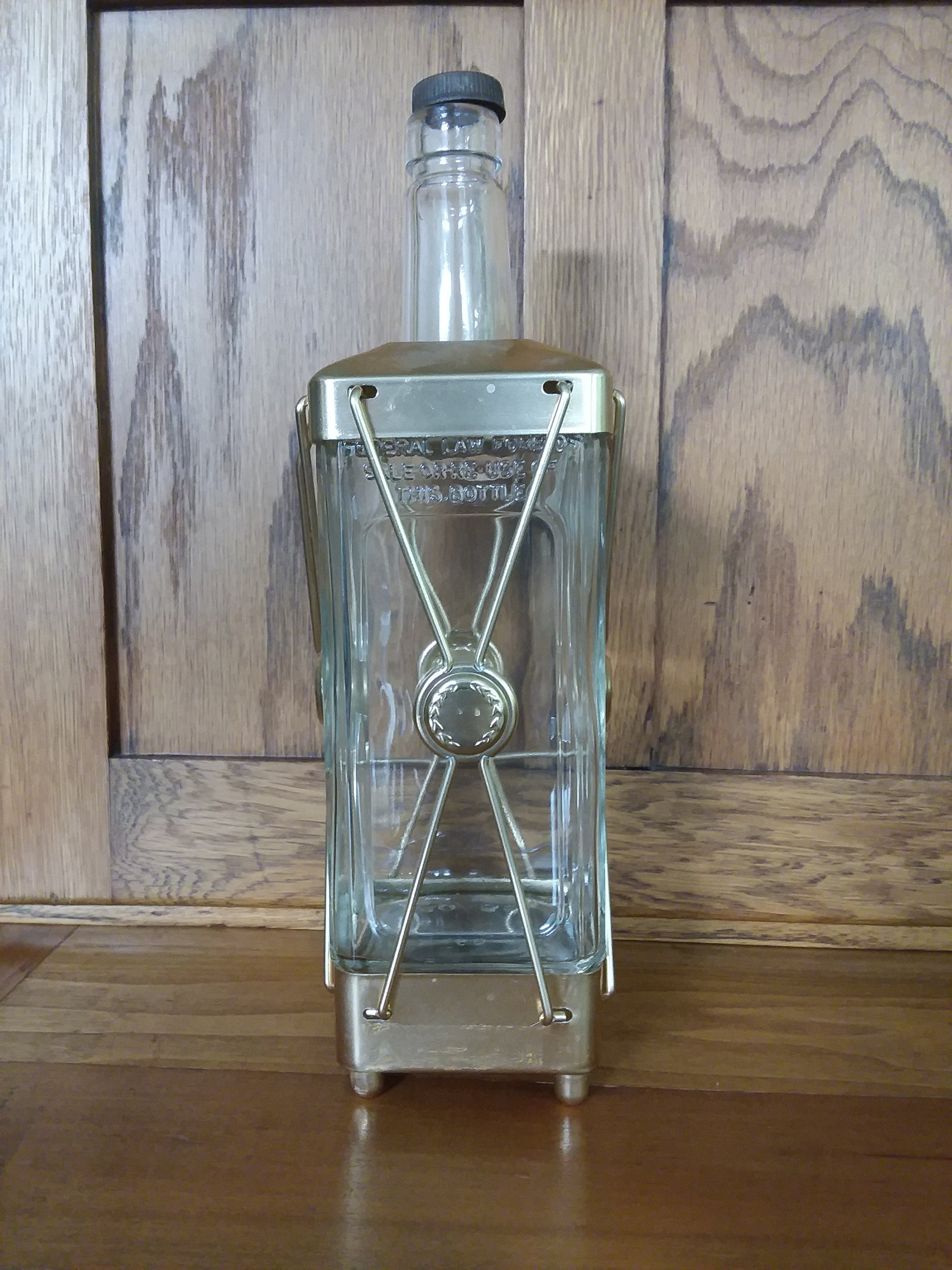 Vintage Collectible MUSIC BOX Liquor Bottle in Gold Lantern Etsy