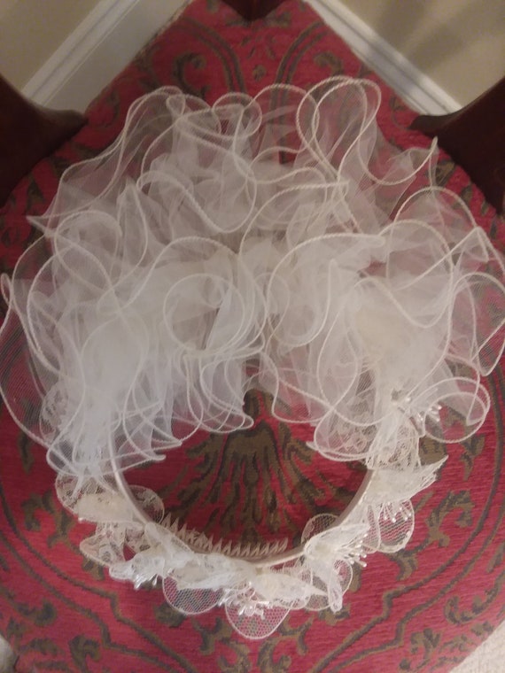 Wedding, BRIDAL VEIL, HEADDRESS, Tulle, Pearl, Com