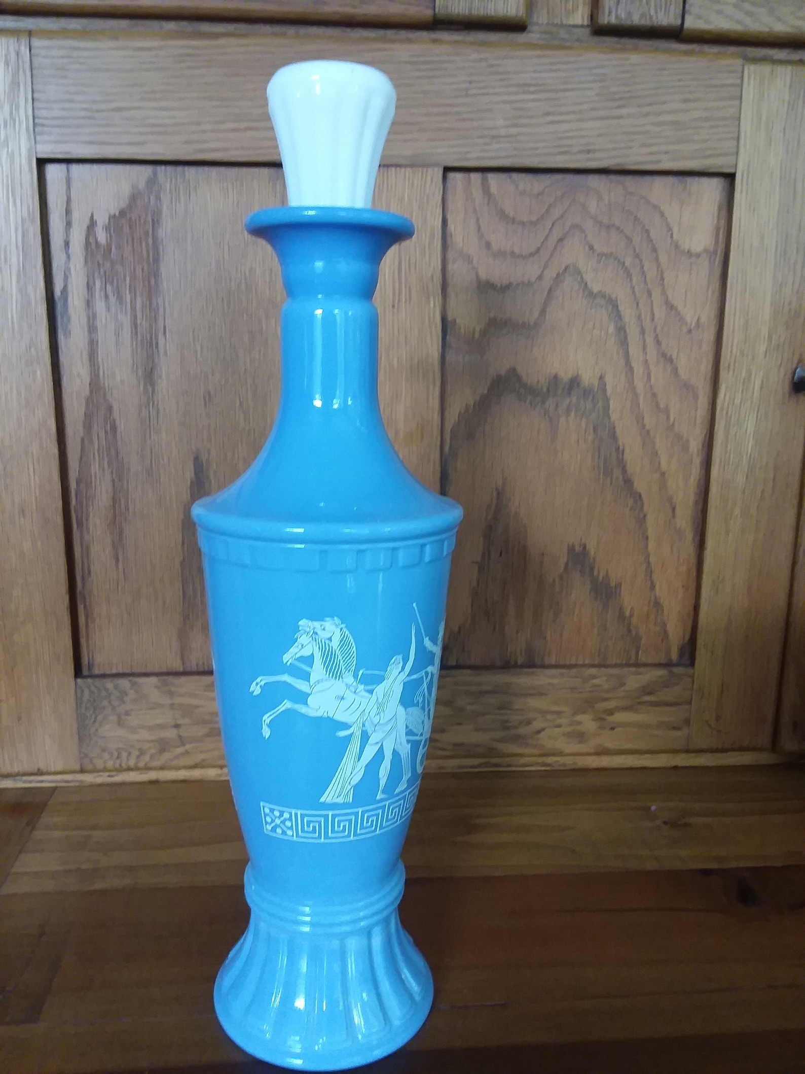 Vintage JIM BEAM LIQUOR Decanter 1960's Blue and White Etsy