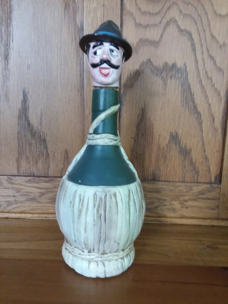 Vintage Ceramic Liquor Decanter Gentleman with Hat and Etsy