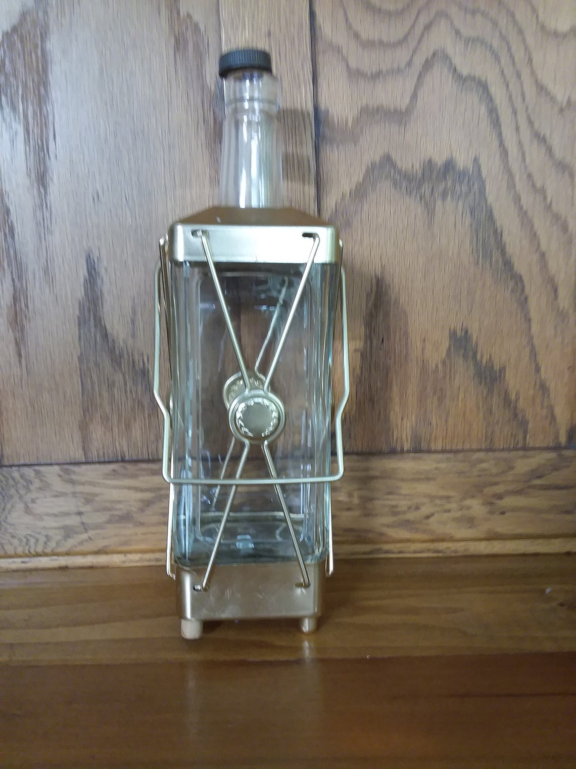 Vintage Collectible MUSIC BOX Liquor Bottle in Gold Lantern Etsy