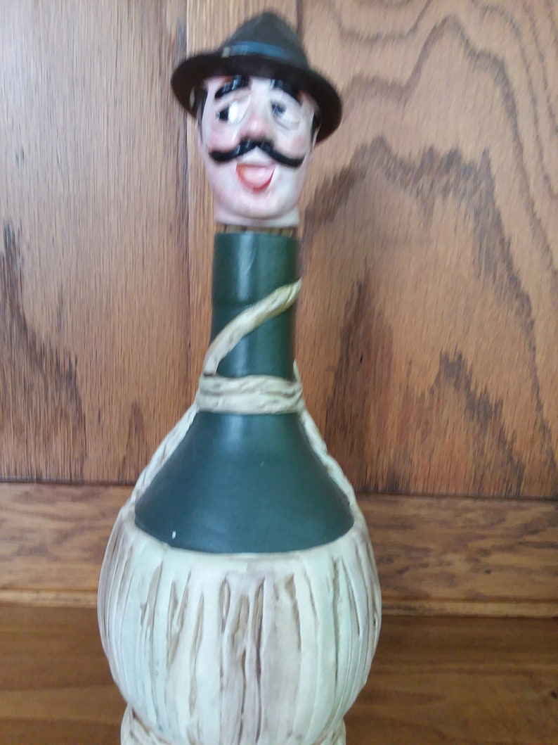 Vintage Ceramic Liquor Decanter Gentleman with Hat and Etsy