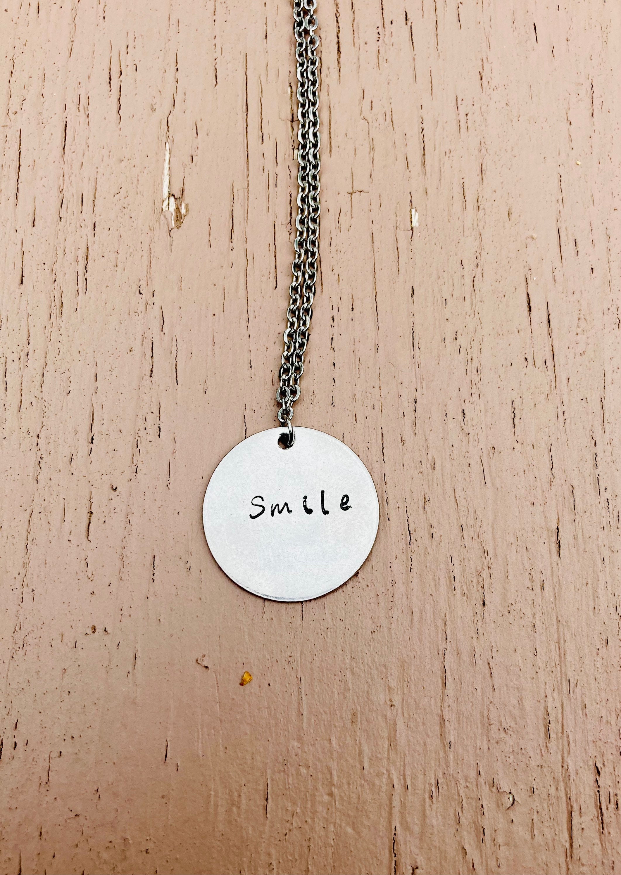 Smile necklace necklace simple smile Etsy