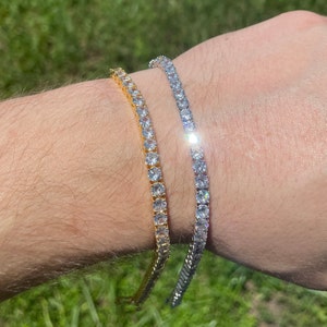 PREMIUM Tennis Bracelet 4mm 14k Gold VVS Lab Diamond Fashion High Quality