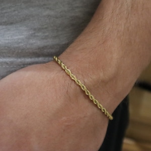 Mens gold rope sales bracelets