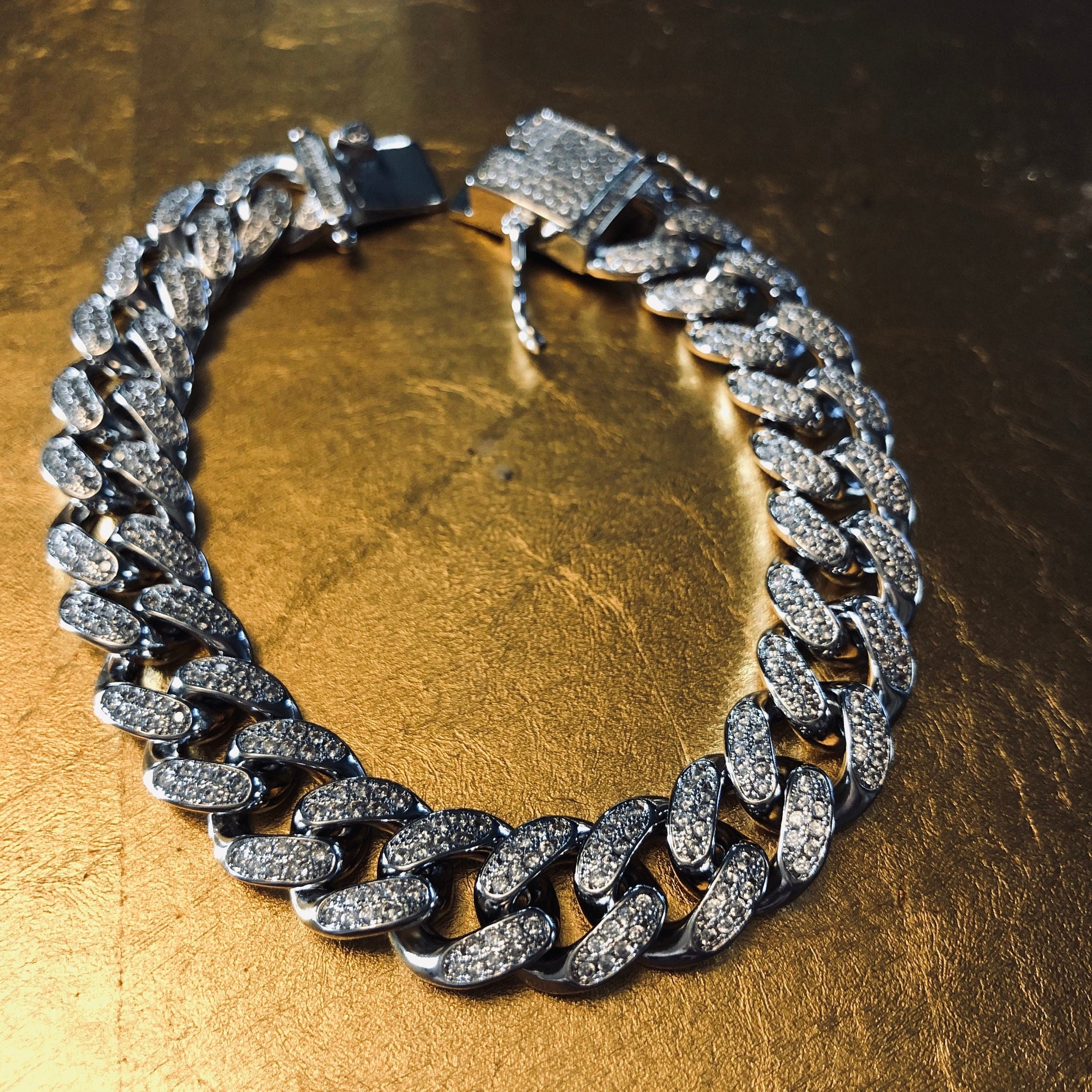 Share more than 76 silver diamond cuban link bracelet best in.duhocakina