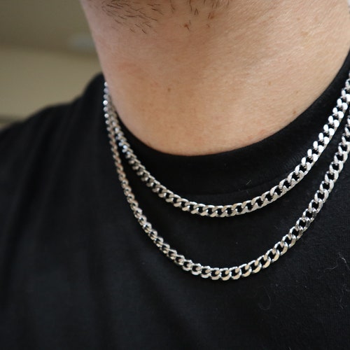 5mm Curb Mini Cuban Link Chain Necklace 