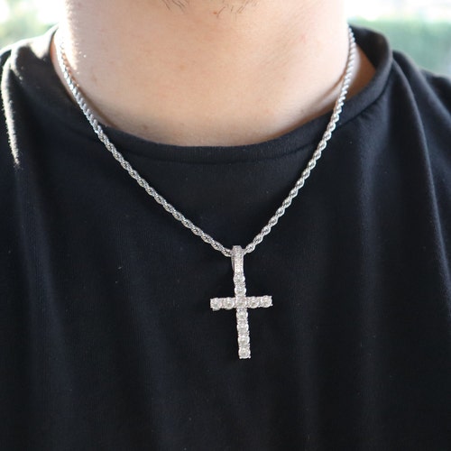 Jesus Cross Pendant 925 Sterling Silver 