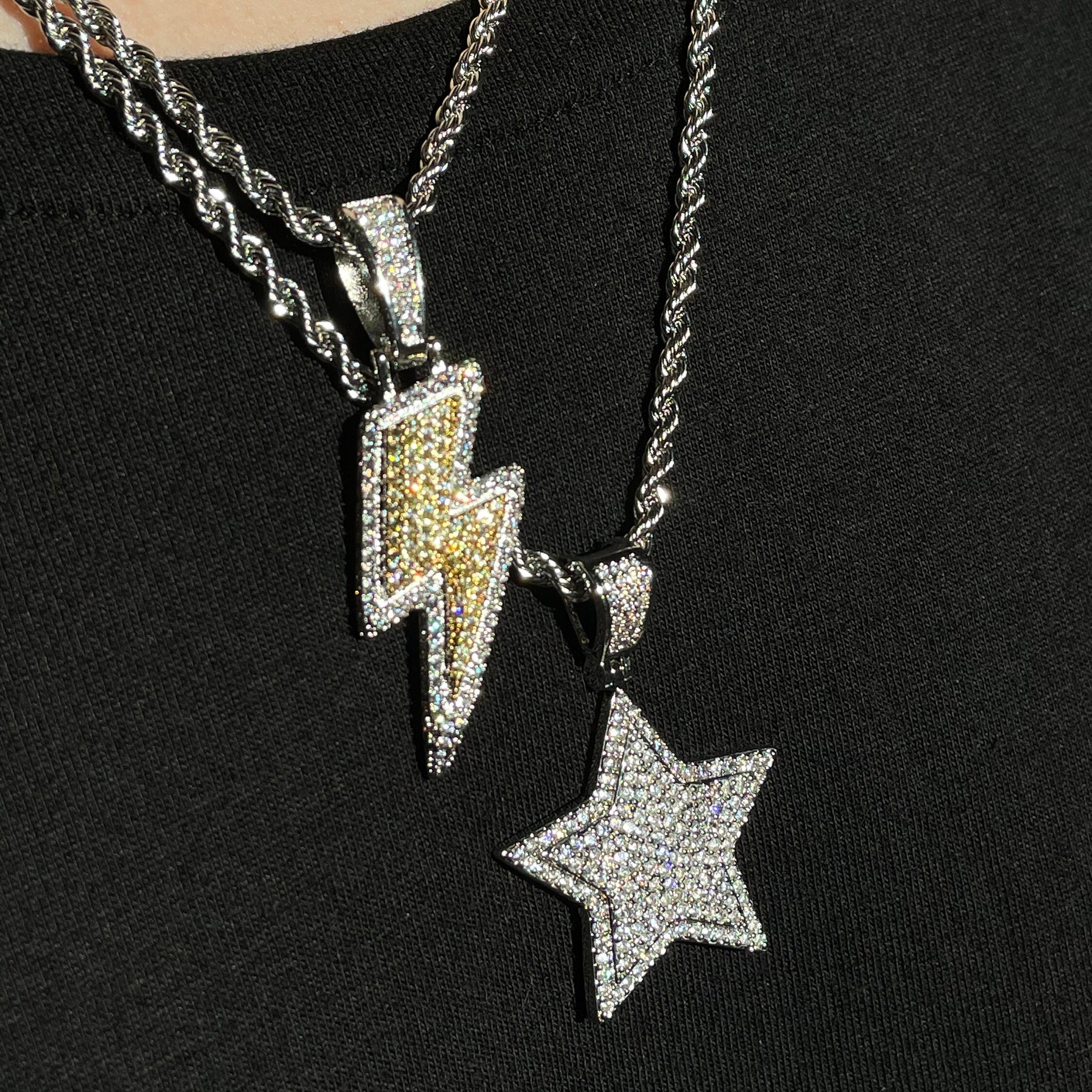 アクセサリー 203jewery  Star necklace Amazon.com: Star Shaped Bead Pendant Necklace 14k Plated or