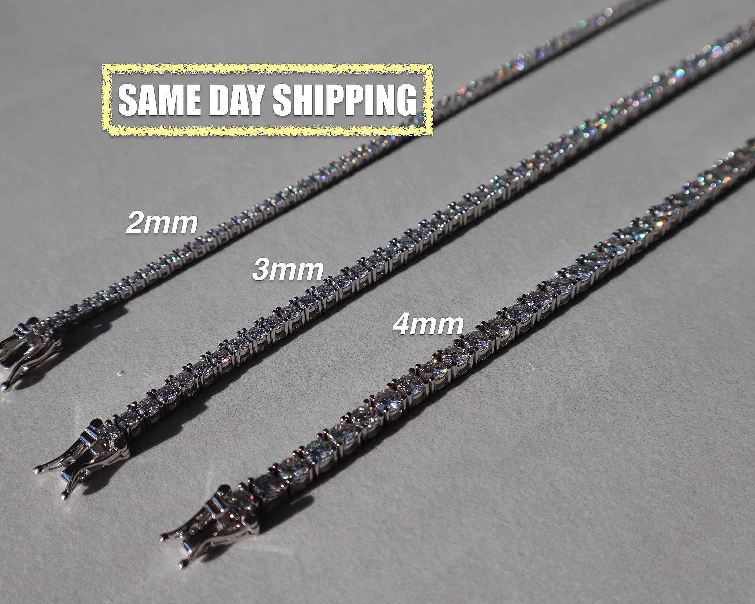 VVS1モアッサナイトダイヤモンド 925スターリングシルバー 2mm 3mm 4mm