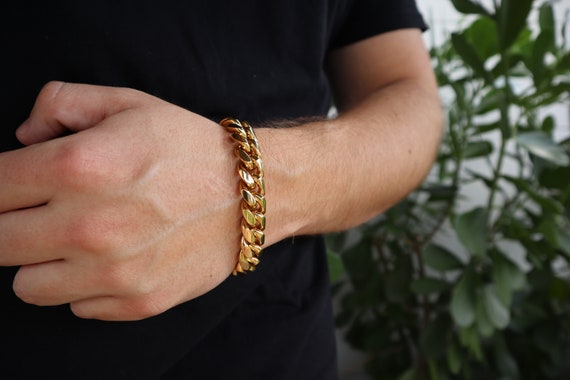 Miami Cuban Link Bracelet 14k Gold 