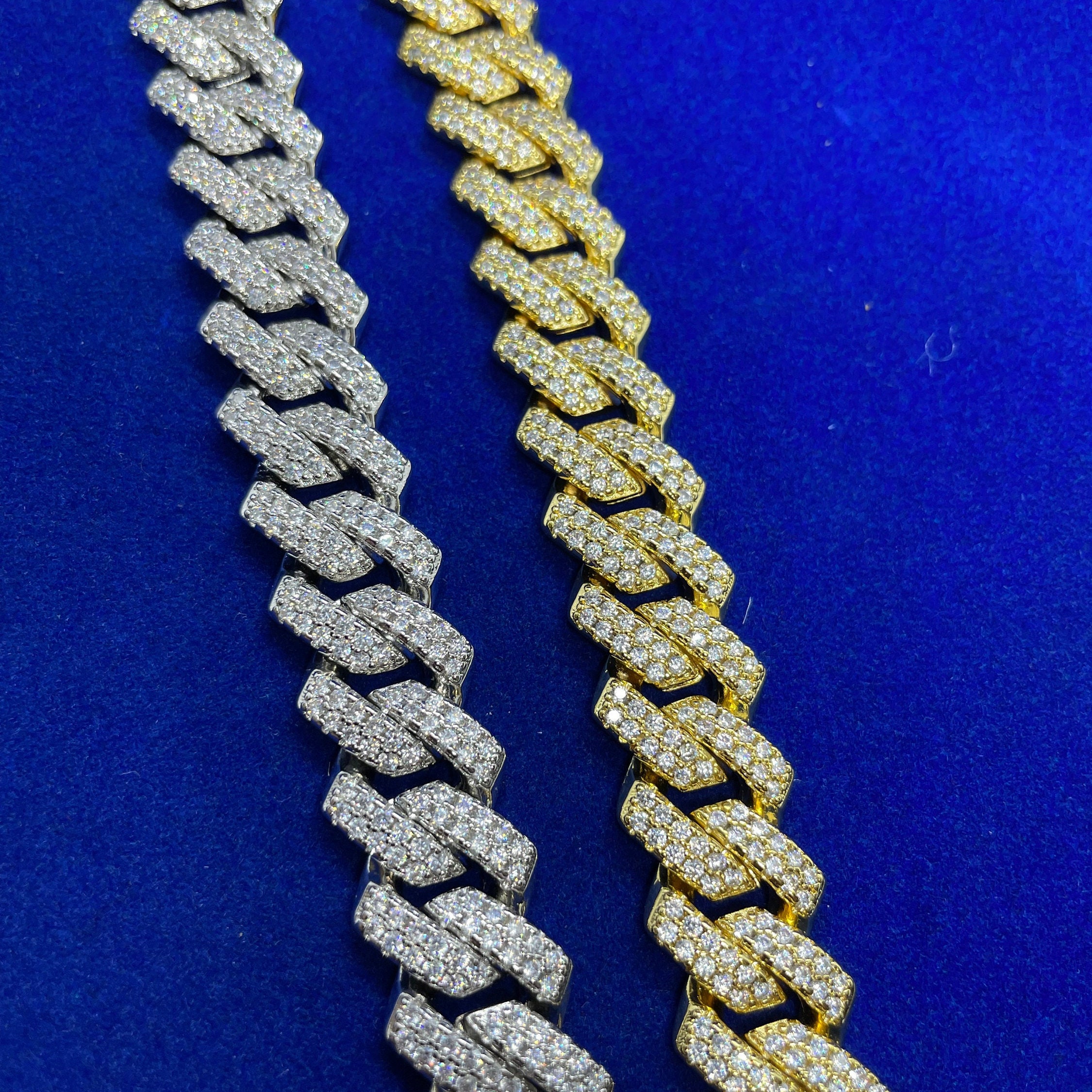 Yellow Gold Miami Prong Cuban Link Chain Necklace 13mm 14k VVS Lab Diamond Urban - Etsy Yellow Gold Miami Prong Cuban Link Chain Necklace 13mm 14k VVS Lab Diamond Urban - Etsy