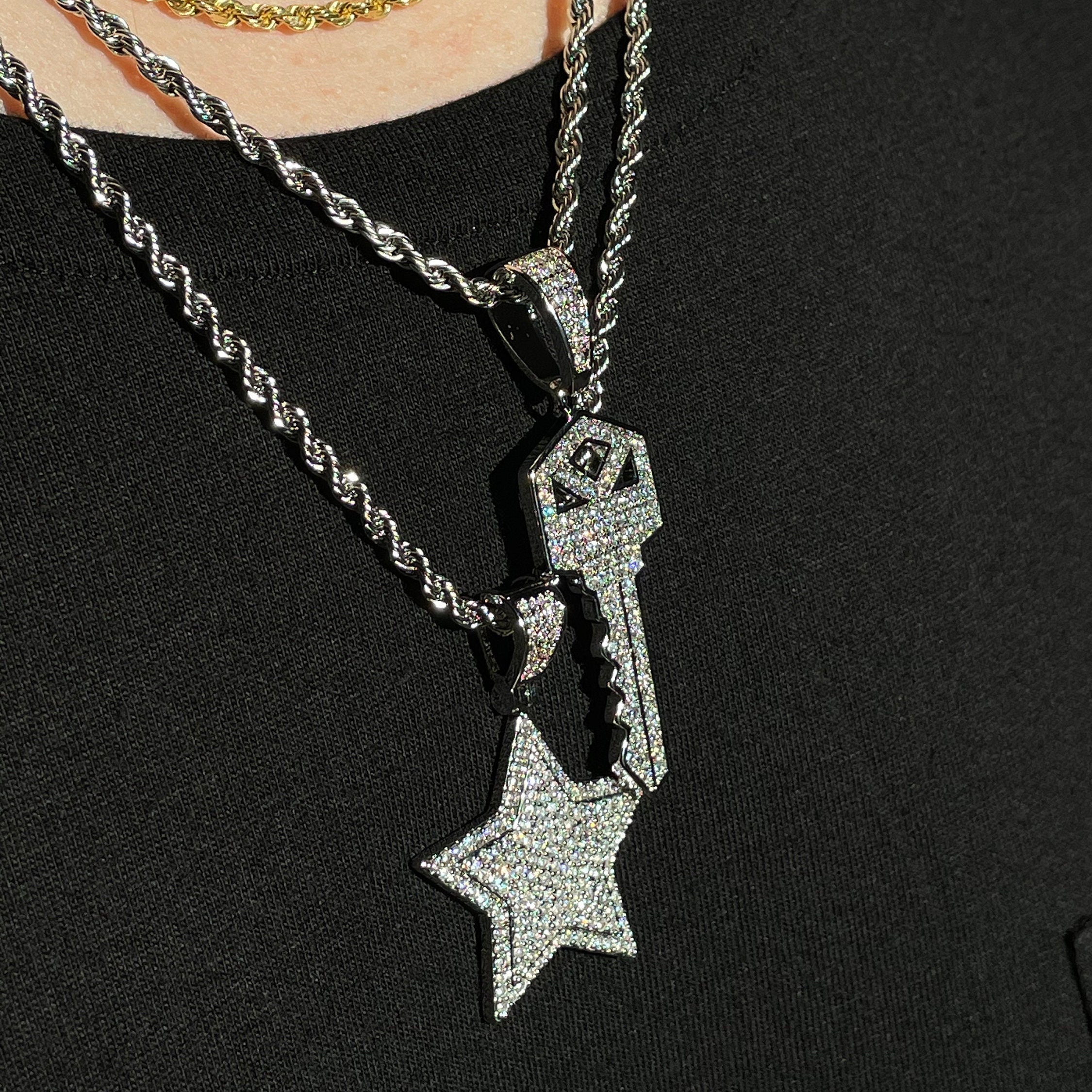 アクセサリー 203jewery  Star necklace Amazon.com: Star Shaped Bead Pendant Necklace 14k Plated or