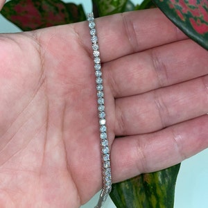 Tennis Bracelet VVS Sterling Silver 3mm 4mm 16 18 20 inch Diamond Iced Lab CZ