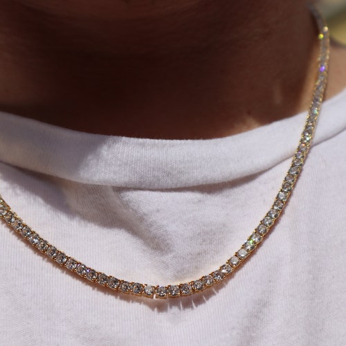 Tennis Chain 3mm 18k Yellow Gold 