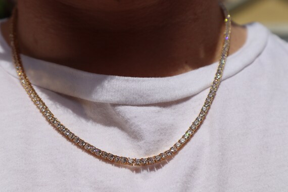 Tennis Chain 3mm 18k Yellow Gold 