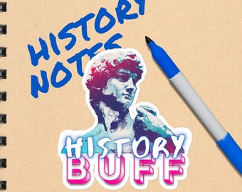 Art History Vinyl Sticker Sheet: European History, Laptop, Water Bottle