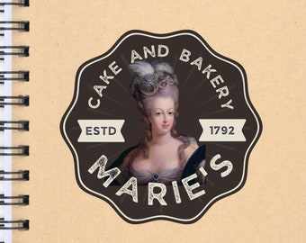 Marie Antoinette Bäckerei Aufkleber - Geschichte Witz Geschenk