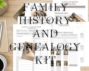 Genealogy Research Kit: Family History Organizer (Print-at-Home)