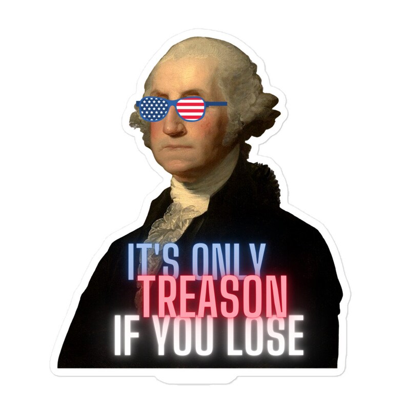 History Themed Sticker, Vinyl Sticker Sheet, American History Stickers, George Washington Sticker, Laptop Sticker, Water Bottle Stickers