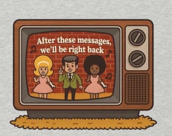 Retro 70-tals TV-t-shirt: Nostalgi-tröja med texten "After These Messages"