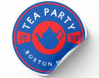 Boston Tea Party History Joke Water Bottle Laptop Sticker History Lover Gift