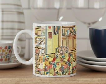 Taza de cocina Golden Girls, taza de café con nostalgia televisiva de los 80 para cocinas retro acogedoras