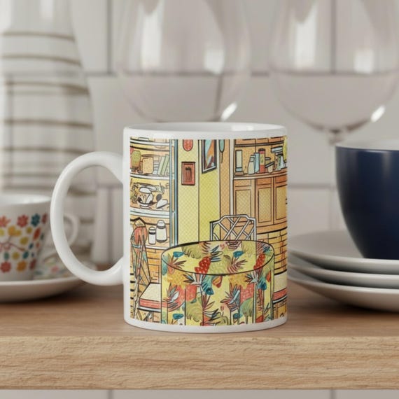 Golden Girls Kitchen Mug, 80s TV Nostalgia Coffee Cup for Cozy Retro Kitchens
