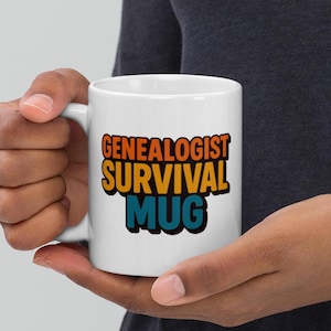 Genealogy Survivalist Mug: 1980s Style Family History Gift