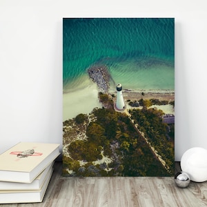 Key Biscayne Lighthouse Print, Sunset & Sunrise Print, Printable Art, Miami Florida Poster, photo print , ocean print. Large Wall Art