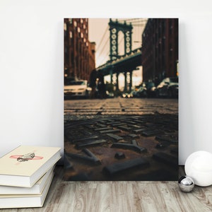 New York Print, Sunset & Sunrise Print, Printable Art, New York City Poster, NYC Skyline, Brooklyn Bridge, Manhattan Bridge. Large Wall Art