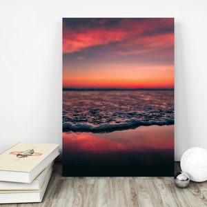 Santa Monica Beach Print,Photo Print, Printable Art, Los Angeles Poster, LA skyline, California Prints, Large Wall Art. Santa Monica Pier