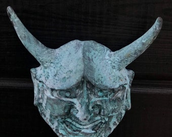 Patinated vintage style hannya.