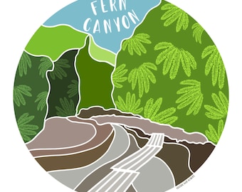 Fern Canyon Art Print | 8'X8" Square Print | Fern Lover | Plant Lover | California State Park | Redwood National Park | Humboldt Gifts