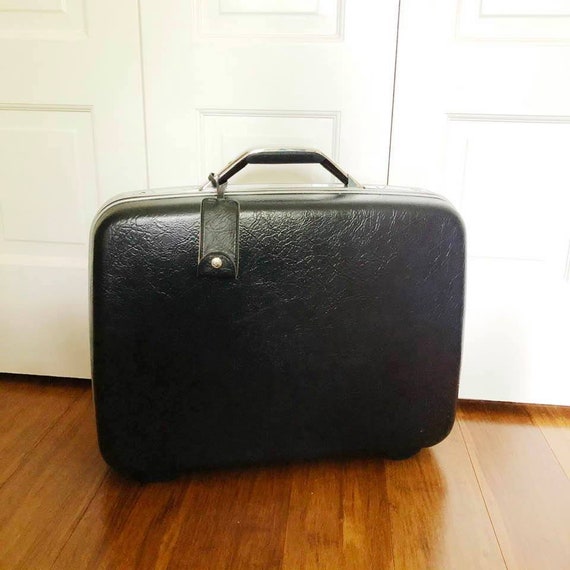 1970s Vintage Samsonite Luggage, Silhoutte II Leat